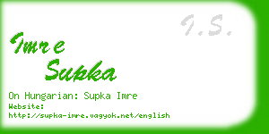 imre supka business card